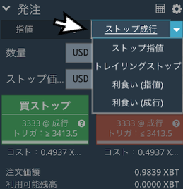 ストップ指値注文